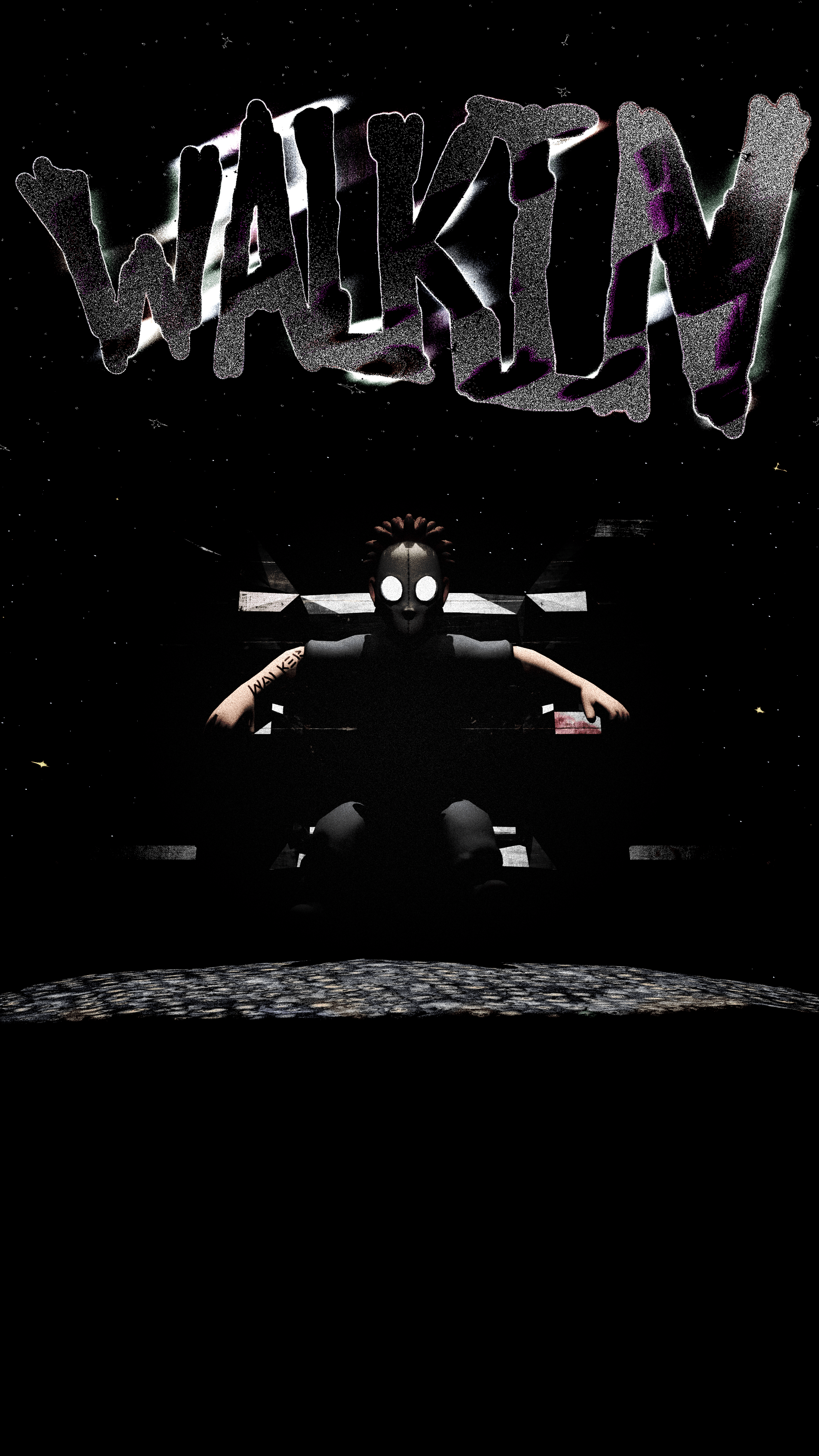 Walkin key art featuring a masked survivor beneath the Walkin title